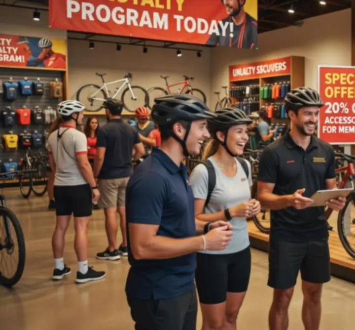 Rower na tle dynamicznej, promocyjnej grafiki